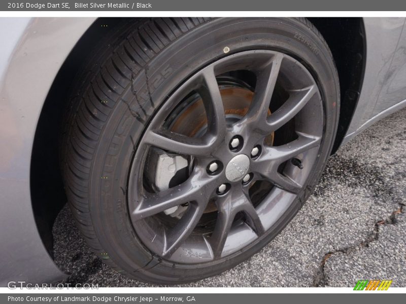 Billet Silver Metallic / Black 2016 Dodge Dart SE
