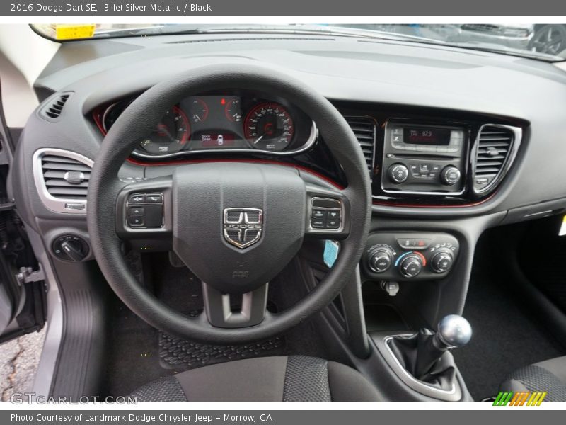 Billet Silver Metallic / Black 2016 Dodge Dart SE