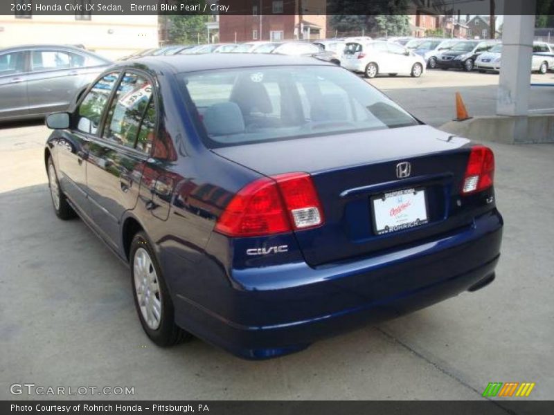 Eternal Blue Pearl / Gray 2005 Honda Civic LX Sedan