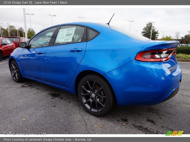 Laser Blue Pearl / Black 2016 Dodge Dart SE