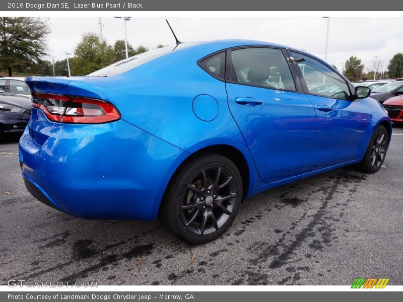Laser Blue Pearl / Black 2016 Dodge Dart SE