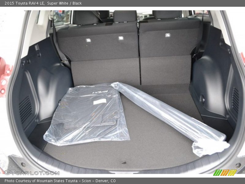 Super White / Black 2015 Toyota RAV4 LE