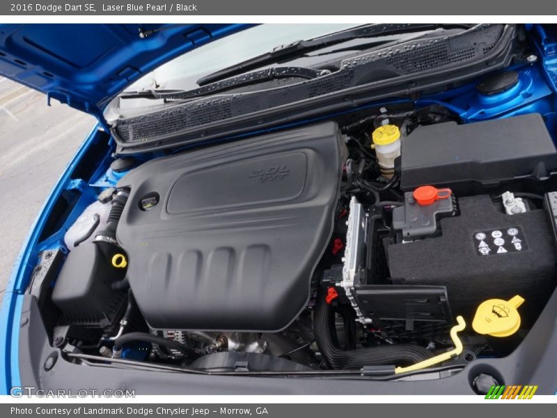 Laser Blue Pearl / Black 2016 Dodge Dart SE
