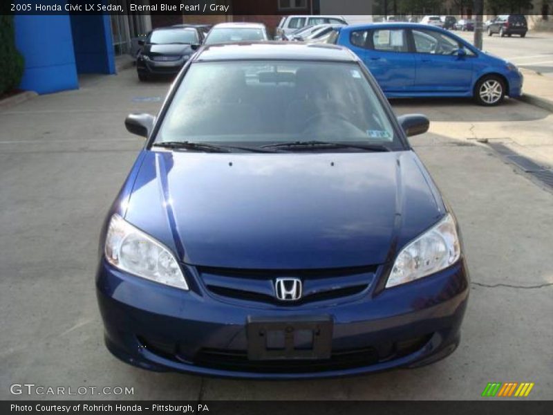 Eternal Blue Pearl / Gray 2005 Honda Civic LX Sedan