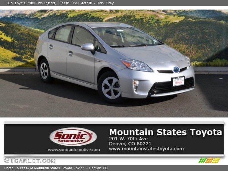 Classic Silver Metallic / Dark Gray 2015 Toyota Prius Two Hybrid