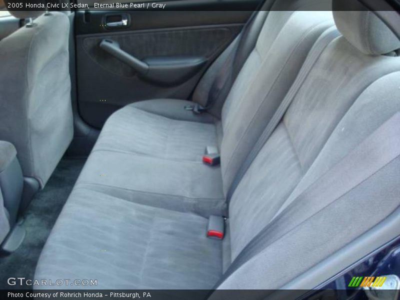 Eternal Blue Pearl / Gray 2005 Honda Civic LX Sedan