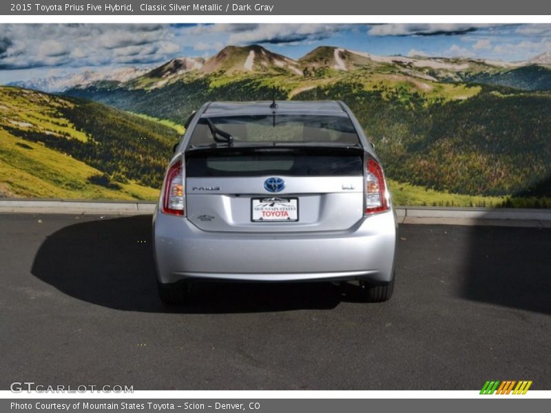 Classic Silver Metallic / Dark Gray 2015 Toyota Prius Five Hybrid