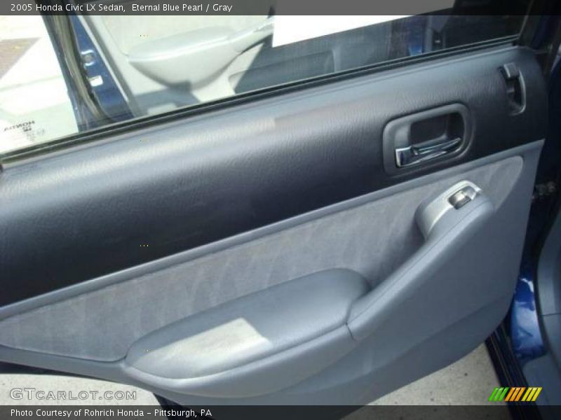 Eternal Blue Pearl / Gray 2005 Honda Civic LX Sedan