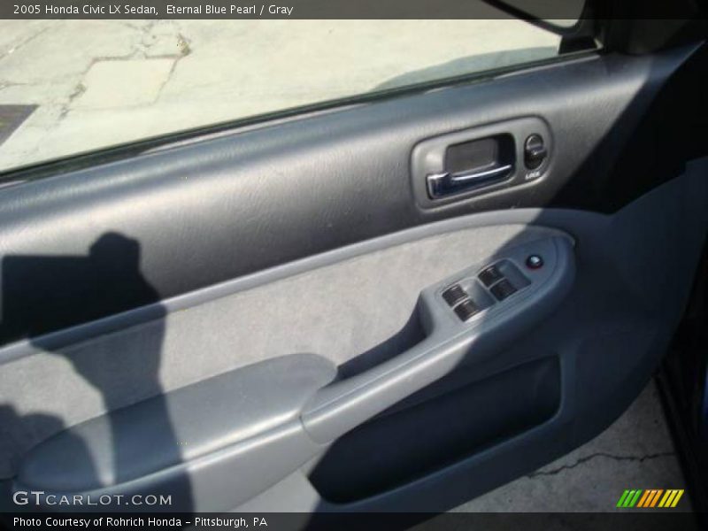 Eternal Blue Pearl / Gray 2005 Honda Civic LX Sedan