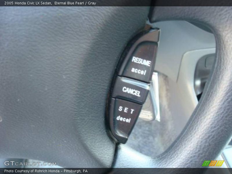 Eternal Blue Pearl / Gray 2005 Honda Civic LX Sedan