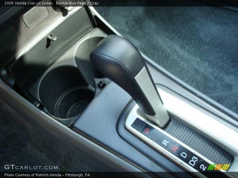 Eternal Blue Pearl / Gray 2005 Honda Civic LX Sedan