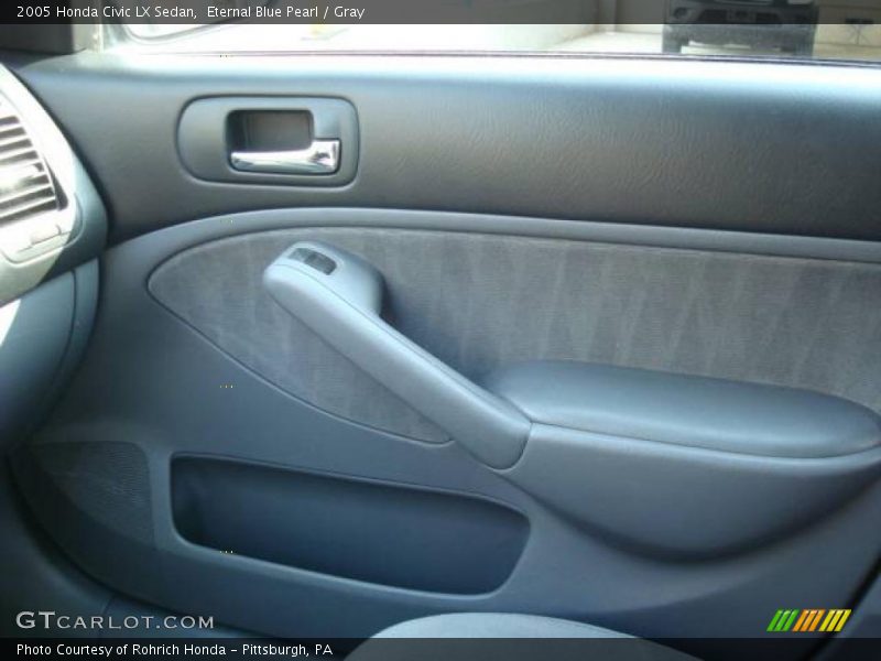 Eternal Blue Pearl / Gray 2005 Honda Civic LX Sedan