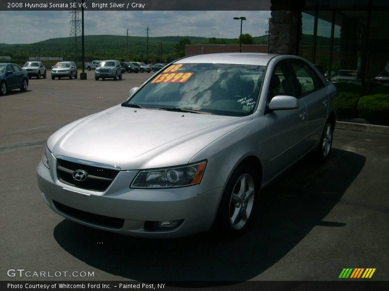 Bright Silver / Gray 2008 Hyundai Sonata SE V6