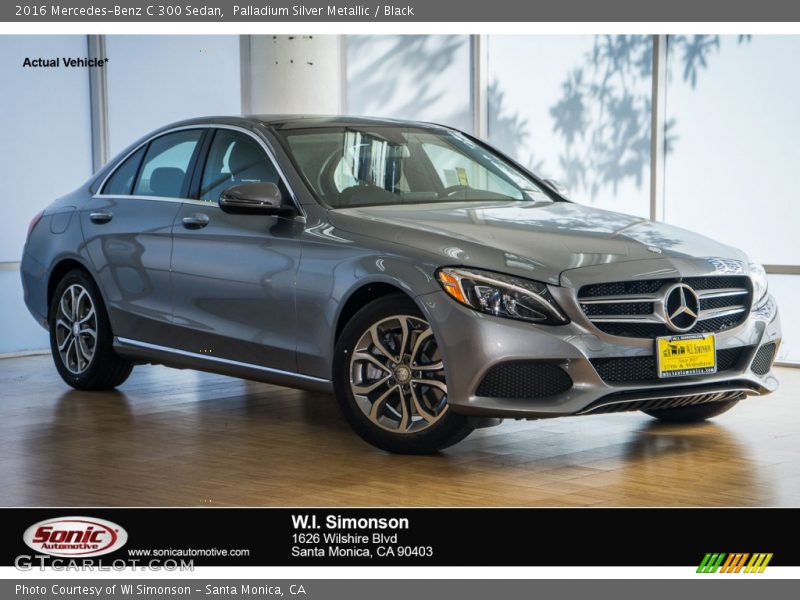 Palladium Silver Metallic / Black 2016 Mercedes-Benz C 300 Sedan