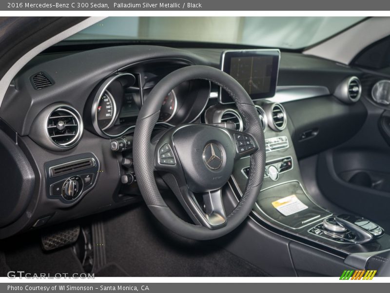 Palladium Silver Metallic / Black 2016 Mercedes-Benz C 300 Sedan