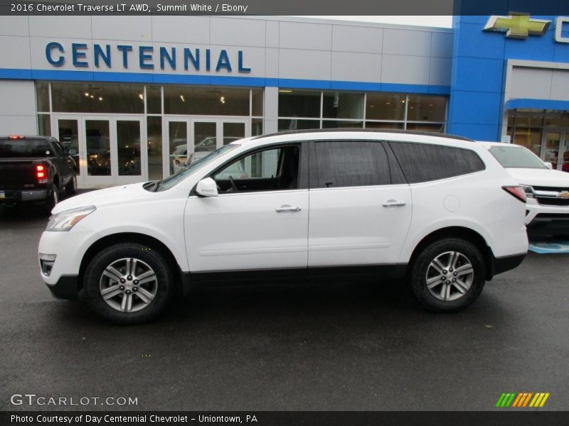 Summit White / Ebony 2016 Chevrolet Traverse LT AWD