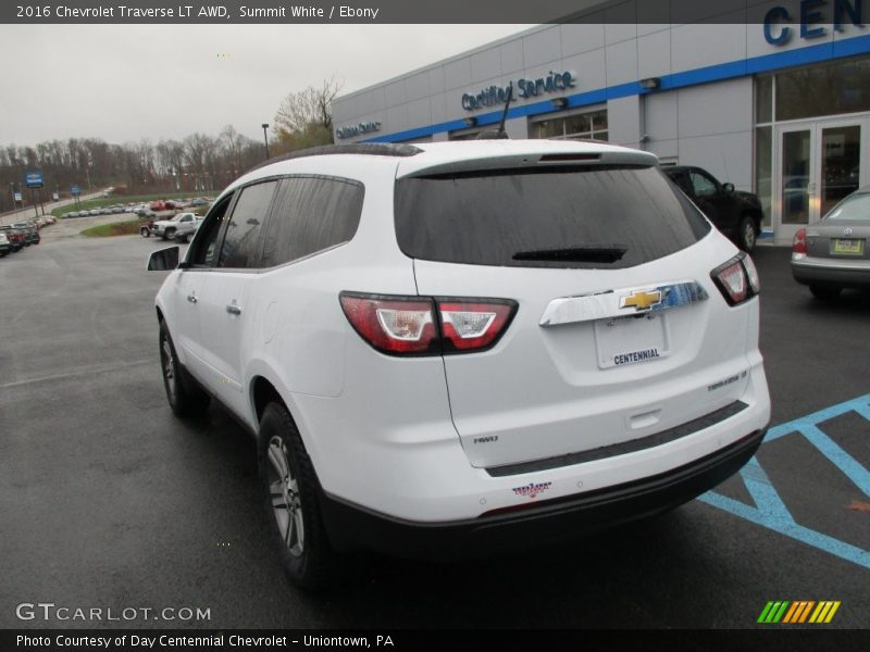 Summit White / Ebony 2016 Chevrolet Traverse LT AWD
