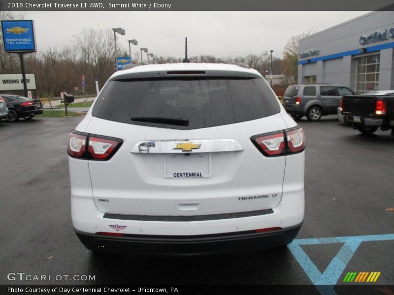 Summit White / Ebony 2016 Chevrolet Traverse LT AWD