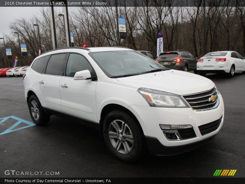 Summit White / Ebony 2016 Chevrolet Traverse LT AWD