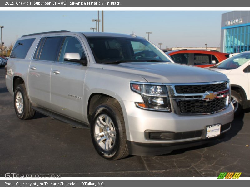 Silver Ice Metallic / Jet Black 2015 Chevrolet Suburban LT 4WD
