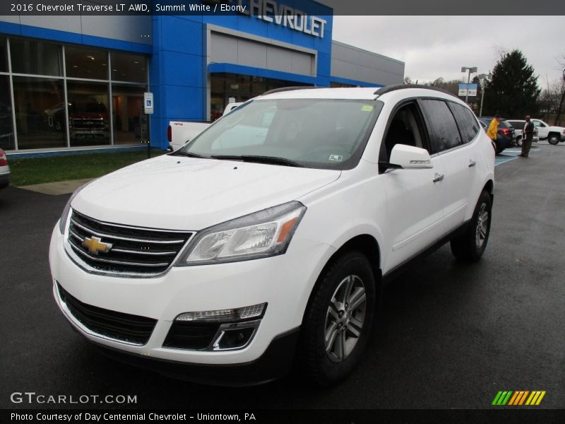 Summit White / Ebony 2016 Chevrolet Traverse LT AWD