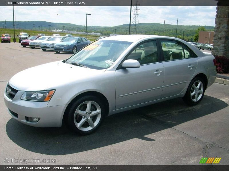 Bright Silver / Gray 2008 Hyundai Sonata SE V6