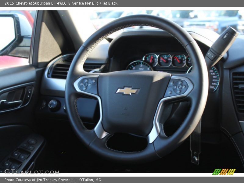 Silver Ice Metallic / Jet Black 2015 Chevrolet Suburban LT 4WD