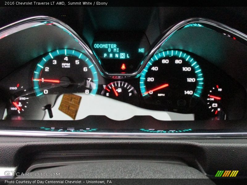 Summit White / Ebony 2016 Chevrolet Traverse LT AWD