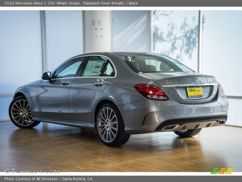 Palladium Silver Metallic / Black 2016 Mercedes-Benz C 300 4Matic Sedan