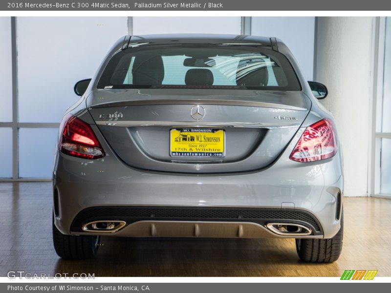 Palladium Silver Metallic / Black 2016 Mercedes-Benz C 300 4Matic Sedan