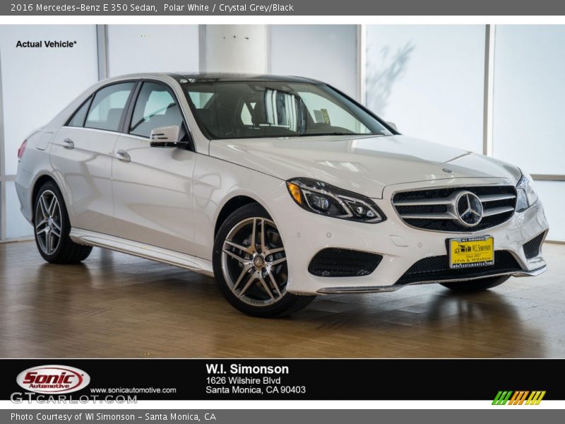 Polar White / Crystal Grey/Black 2016 Mercedes-Benz E 350 Sedan