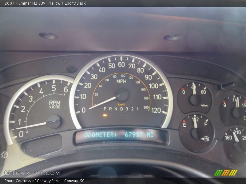 Yellow / Ebony Black 2007 Hummer H2 SUV