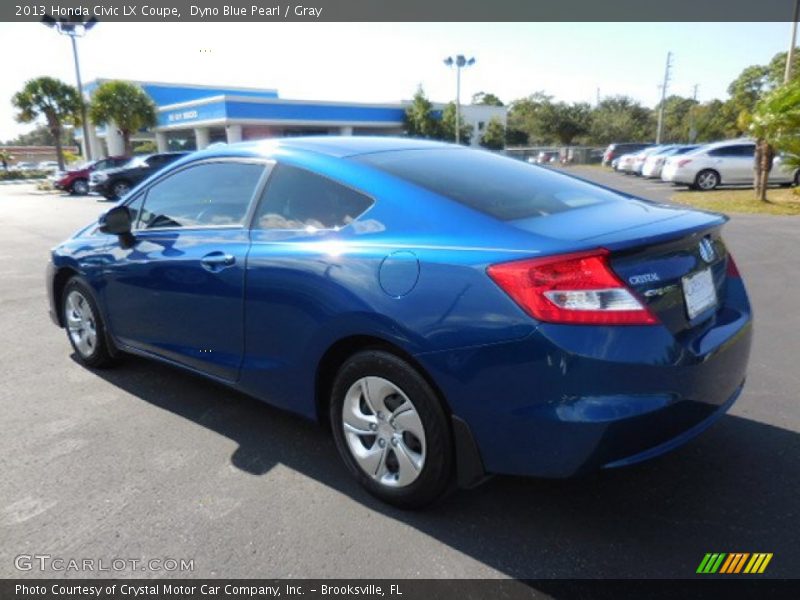 Dyno Blue Pearl / Gray 2013 Honda Civic LX Coupe