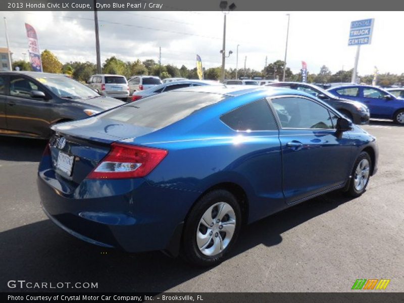 Dyno Blue Pearl / Gray 2013 Honda Civic LX Coupe