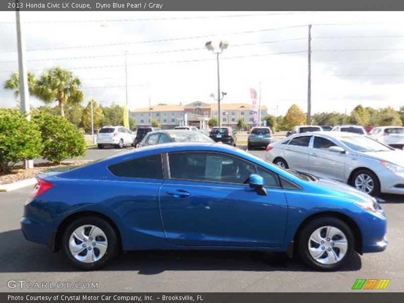 Dyno Blue Pearl / Gray 2013 Honda Civic LX Coupe