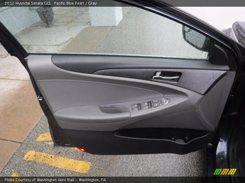 Pacific Blue Pearl / Gray 2012 Hyundai Sonata GLS