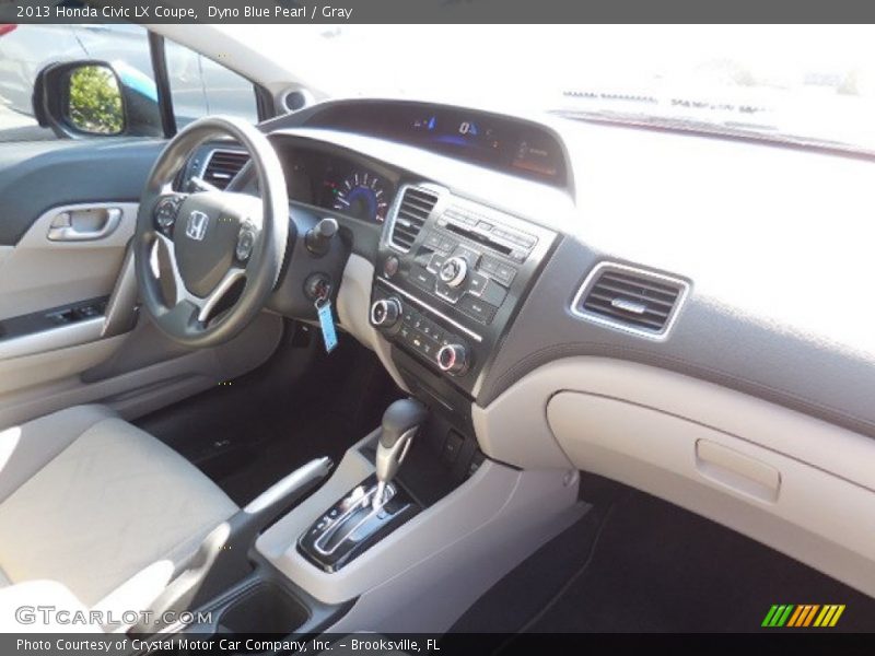 Dyno Blue Pearl / Gray 2013 Honda Civic LX Coupe