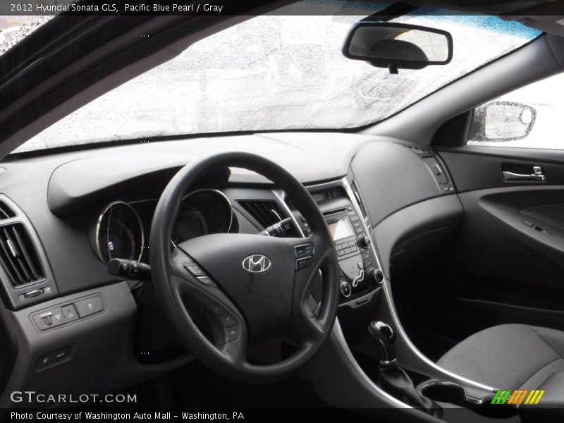 Pacific Blue Pearl / Gray 2012 Hyundai Sonata GLS