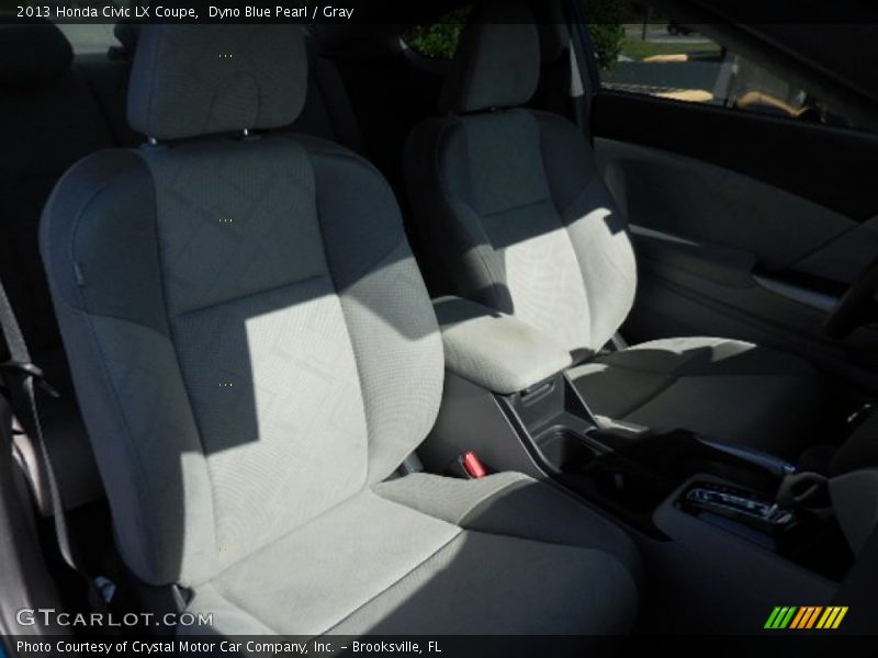 Dyno Blue Pearl / Gray 2013 Honda Civic LX Coupe