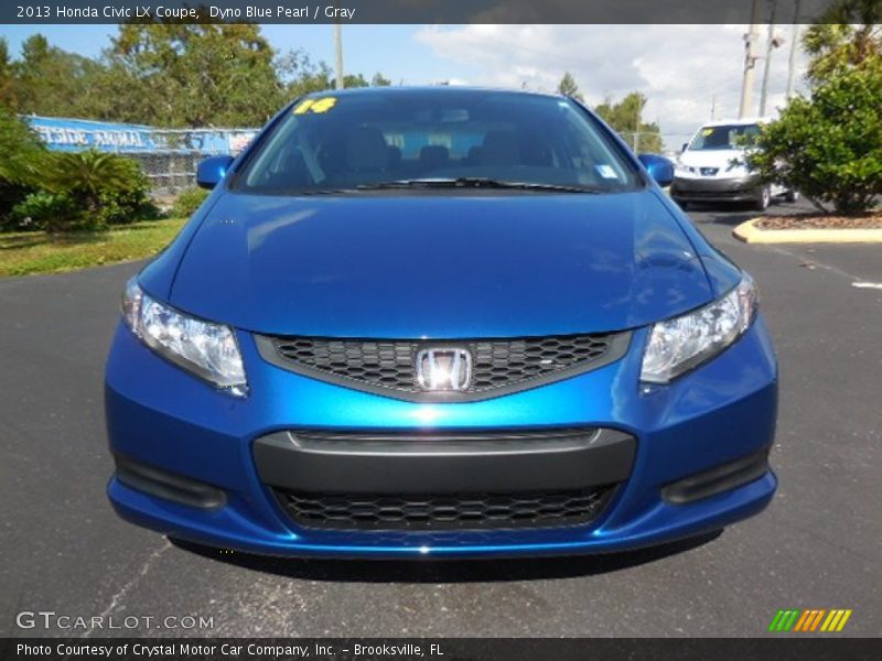 Dyno Blue Pearl / Gray 2013 Honda Civic LX Coupe