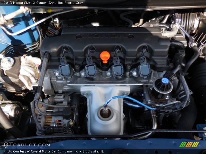 Dyno Blue Pearl / Gray 2013 Honda Civic LX Coupe