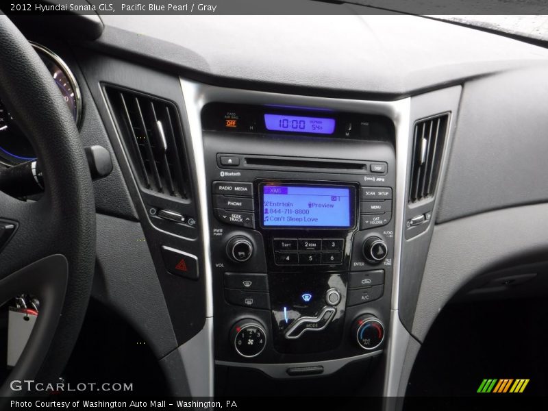 Pacific Blue Pearl / Gray 2012 Hyundai Sonata GLS