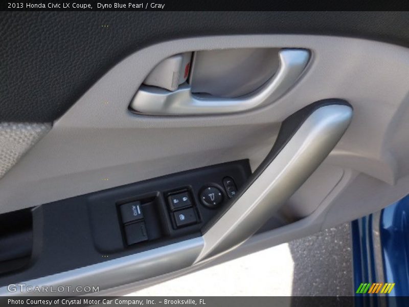 Dyno Blue Pearl / Gray 2013 Honda Civic LX Coupe
