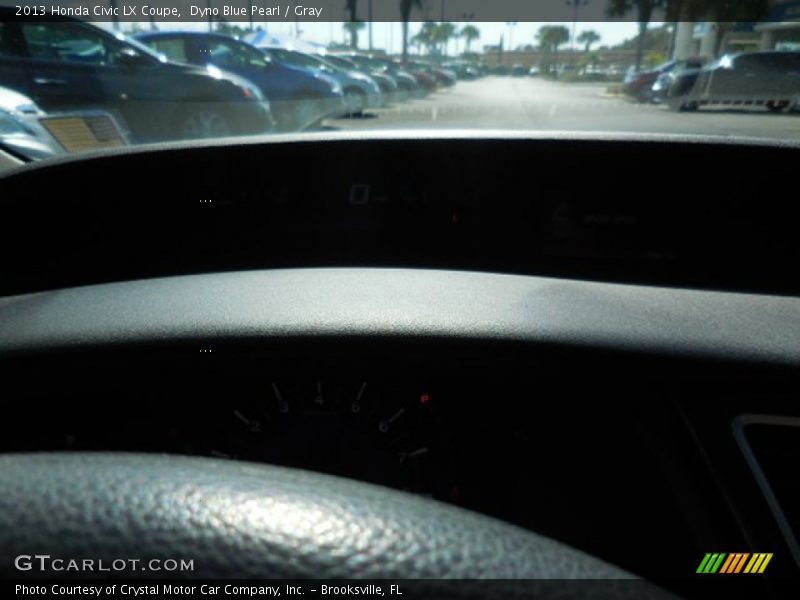 Dyno Blue Pearl / Gray 2013 Honda Civic LX Coupe