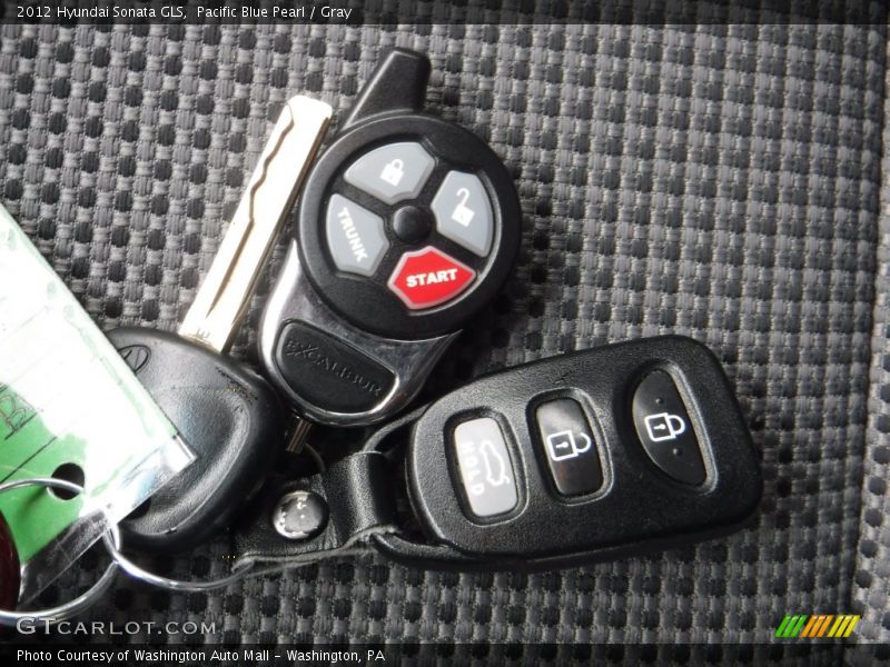 Pacific Blue Pearl / Gray 2012 Hyundai Sonata GLS