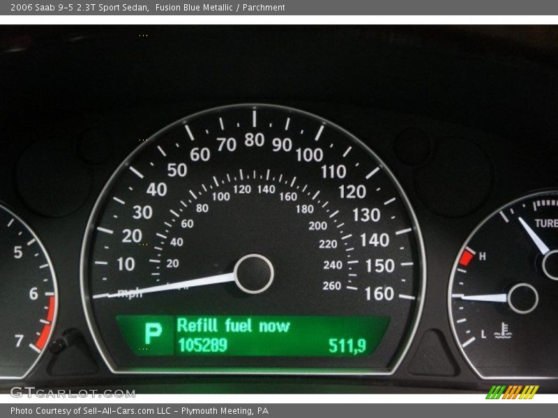 Fusion Blue Metallic / Parchment 2006 Saab 9-5 2.3T Sport Sedan