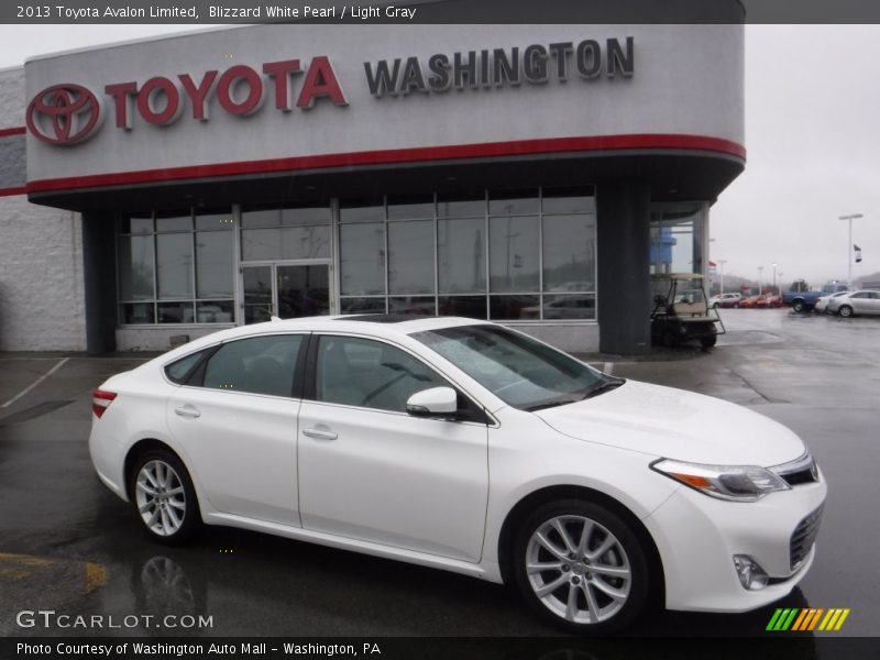 Blizzard White Pearl / Light Gray 2013 Toyota Avalon Limited