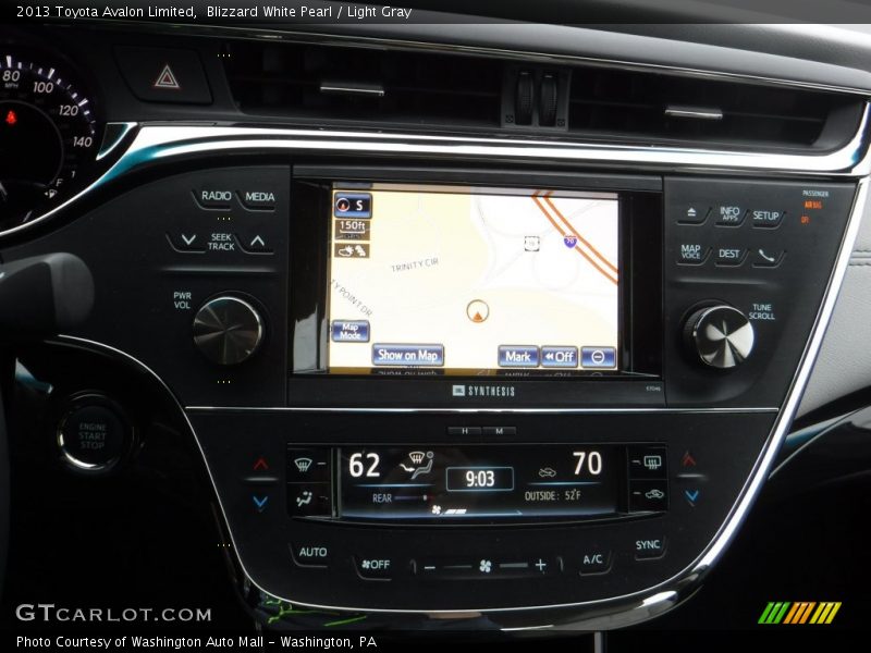 Blizzard White Pearl / Light Gray 2013 Toyota Avalon Limited