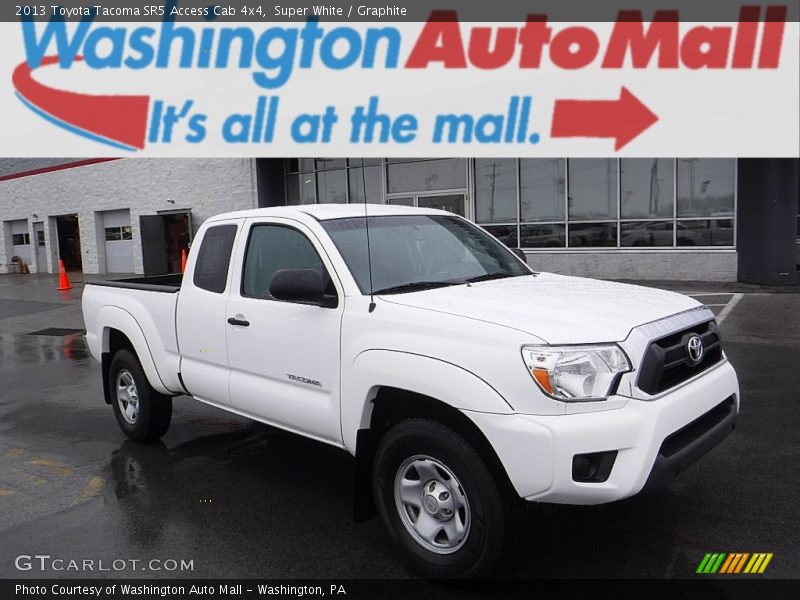 Super White / Graphite 2013 Toyota Tacoma SR5 Access Cab 4x4