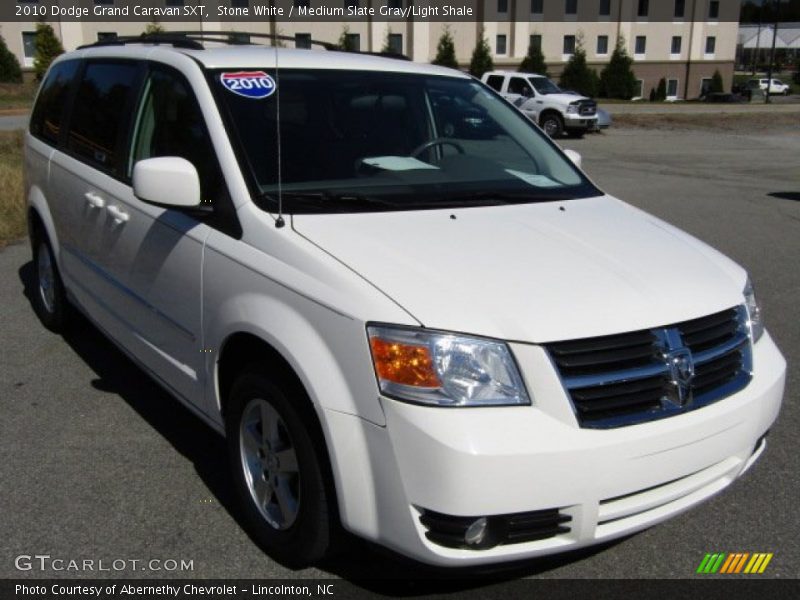 Stone White / Medium Slate Gray/Light Shale 2010 Dodge Grand Caravan SXT